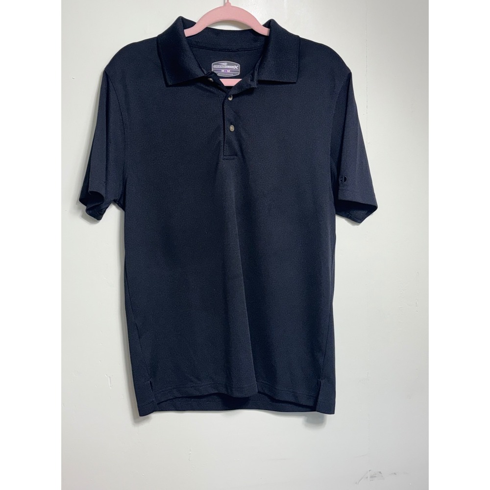 Grand Slam X Men Polo Shirt Medium Blue Short Sleeve Performance Golf Textured